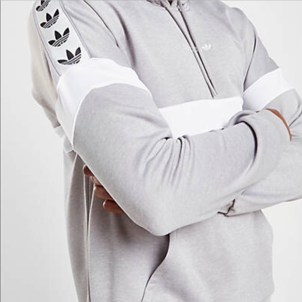 Men’s adidas Tape Track Top Gray Large